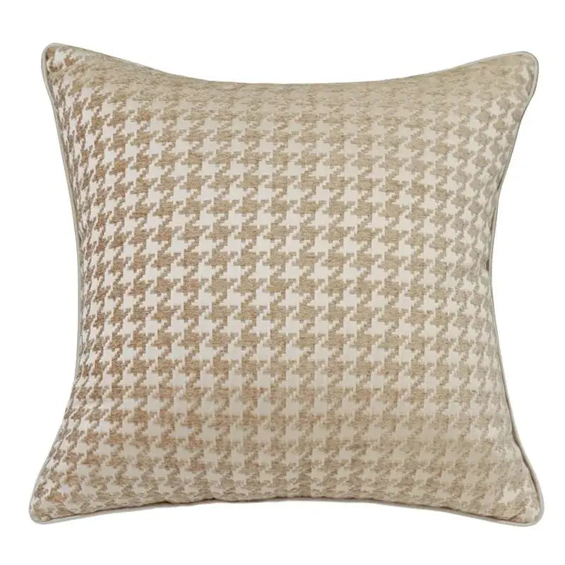 Gold Houndstooth Pillow