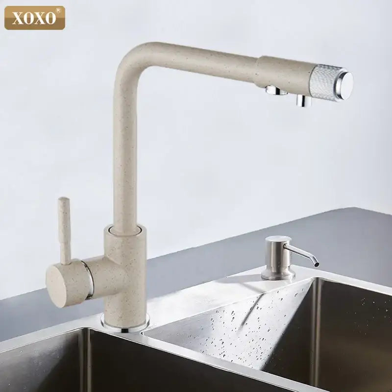 Beige Speckled Kitchen Faucet