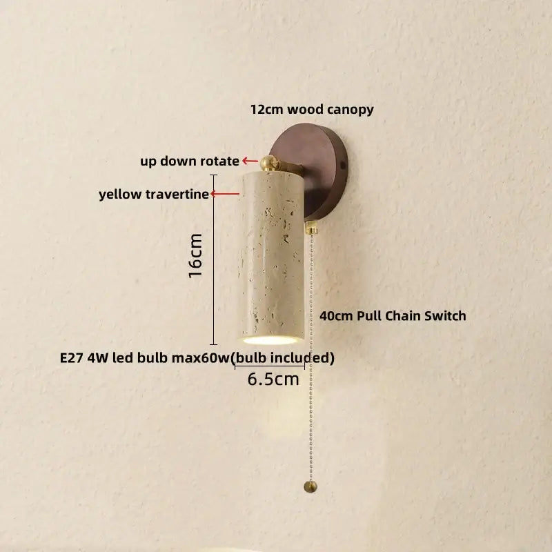Beige Stone Bronze Sconce