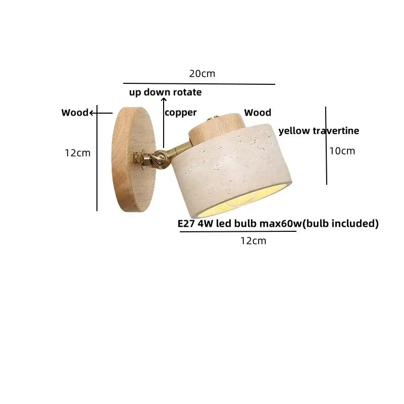 Beige Stone Bronze Sconce
