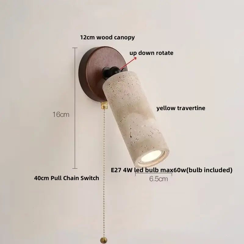 Beige Stone Bronze Sconce