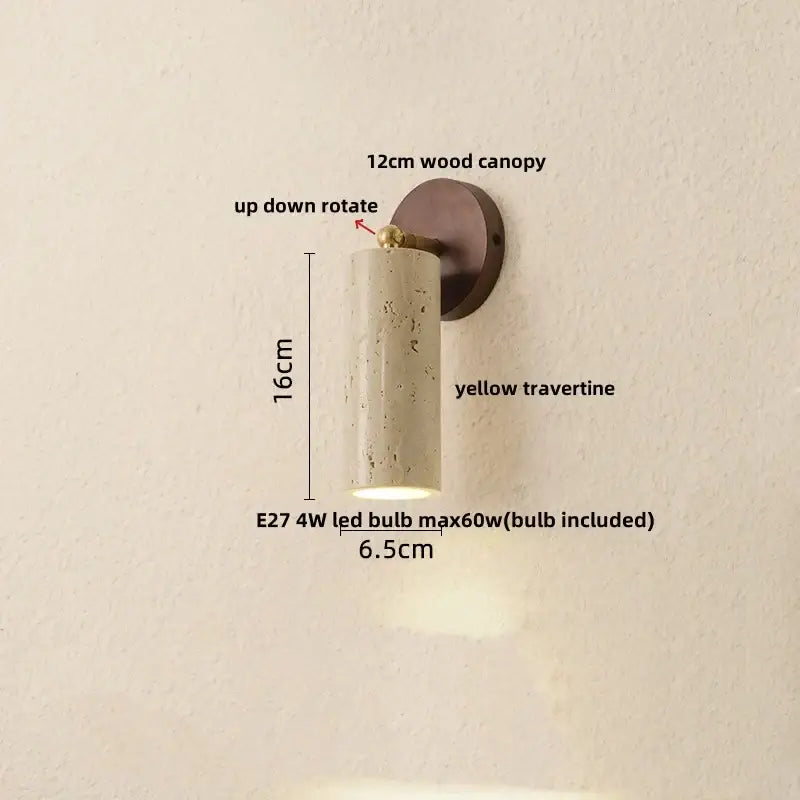 Beige Stone Bronze Sconce
