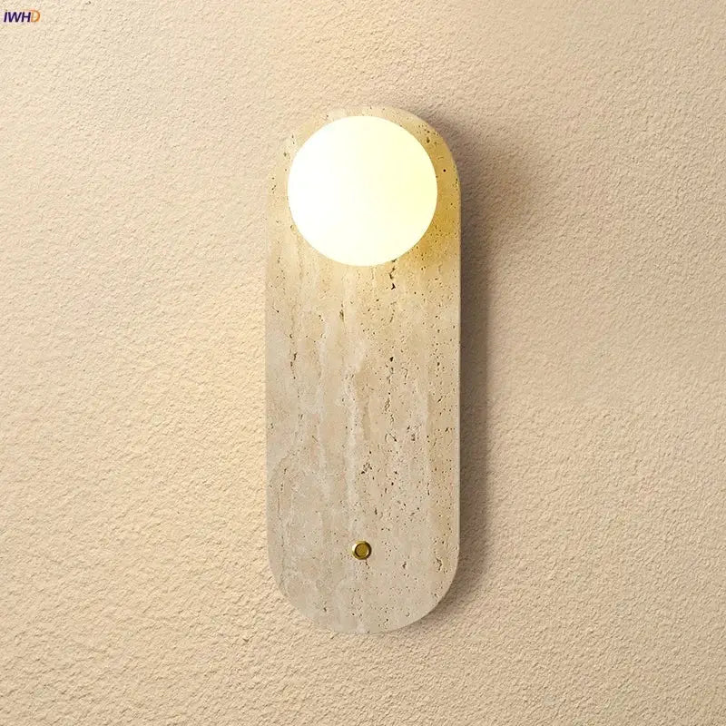 Beige Stone LED Wall Light