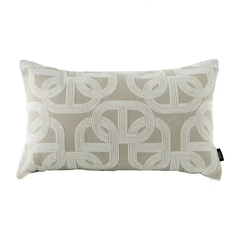 Beige Cat Jacquard Cushion