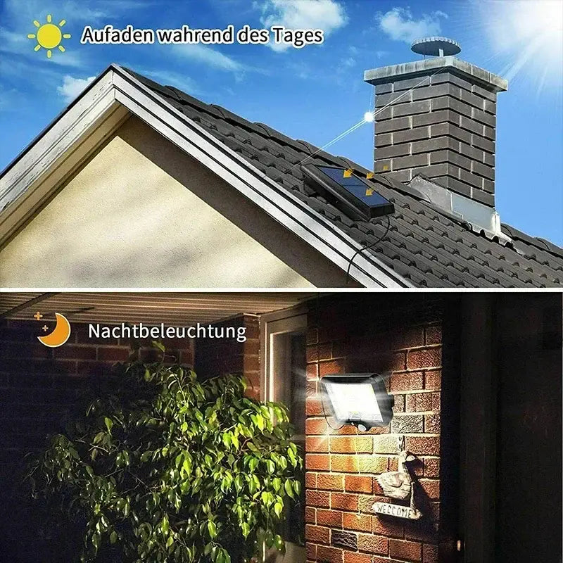 Black Solar 3-Pack Garden Wall Lights