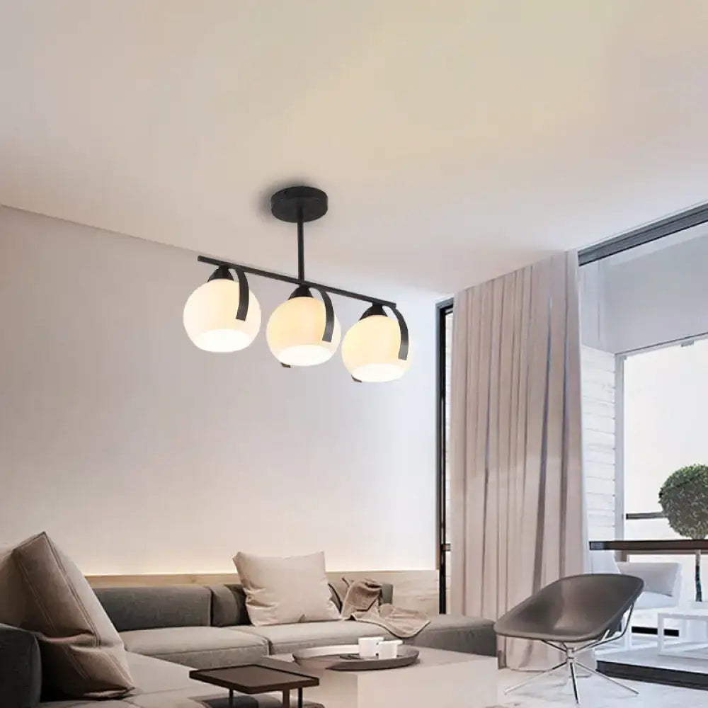 Black Globe Kitchen Chandelier