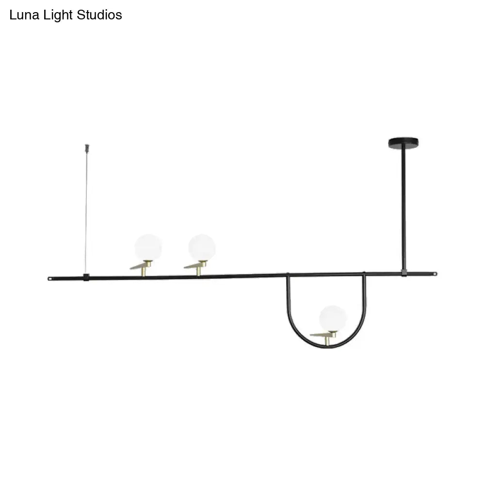 Black Linear Island Light