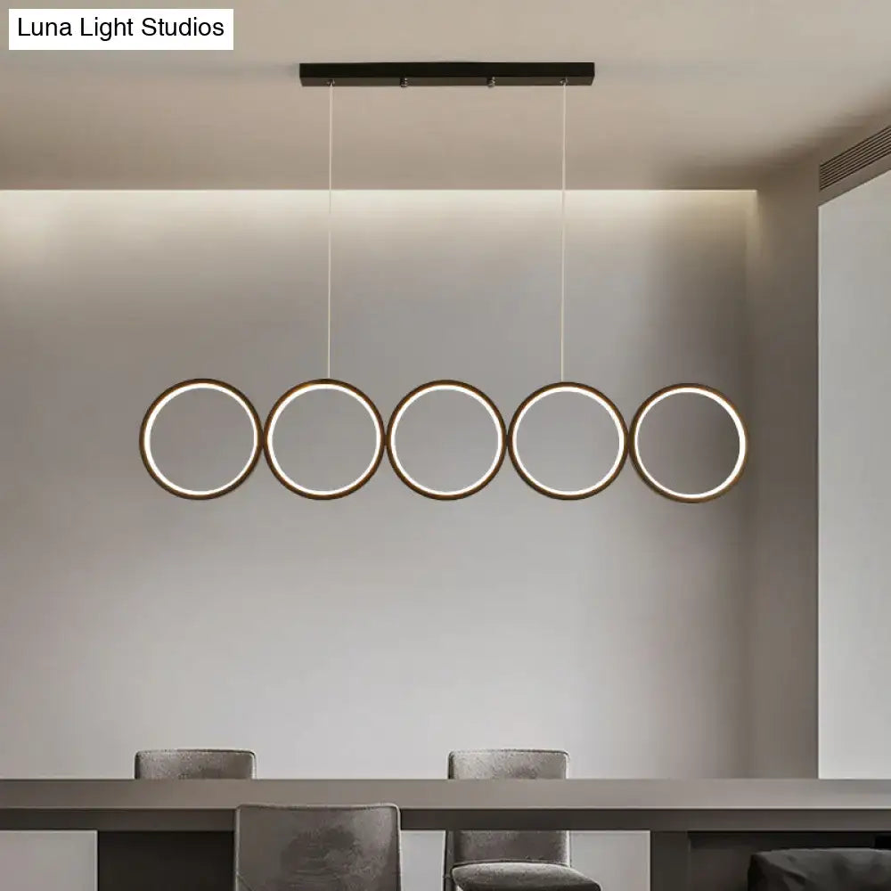 Black Ring LED Pendant