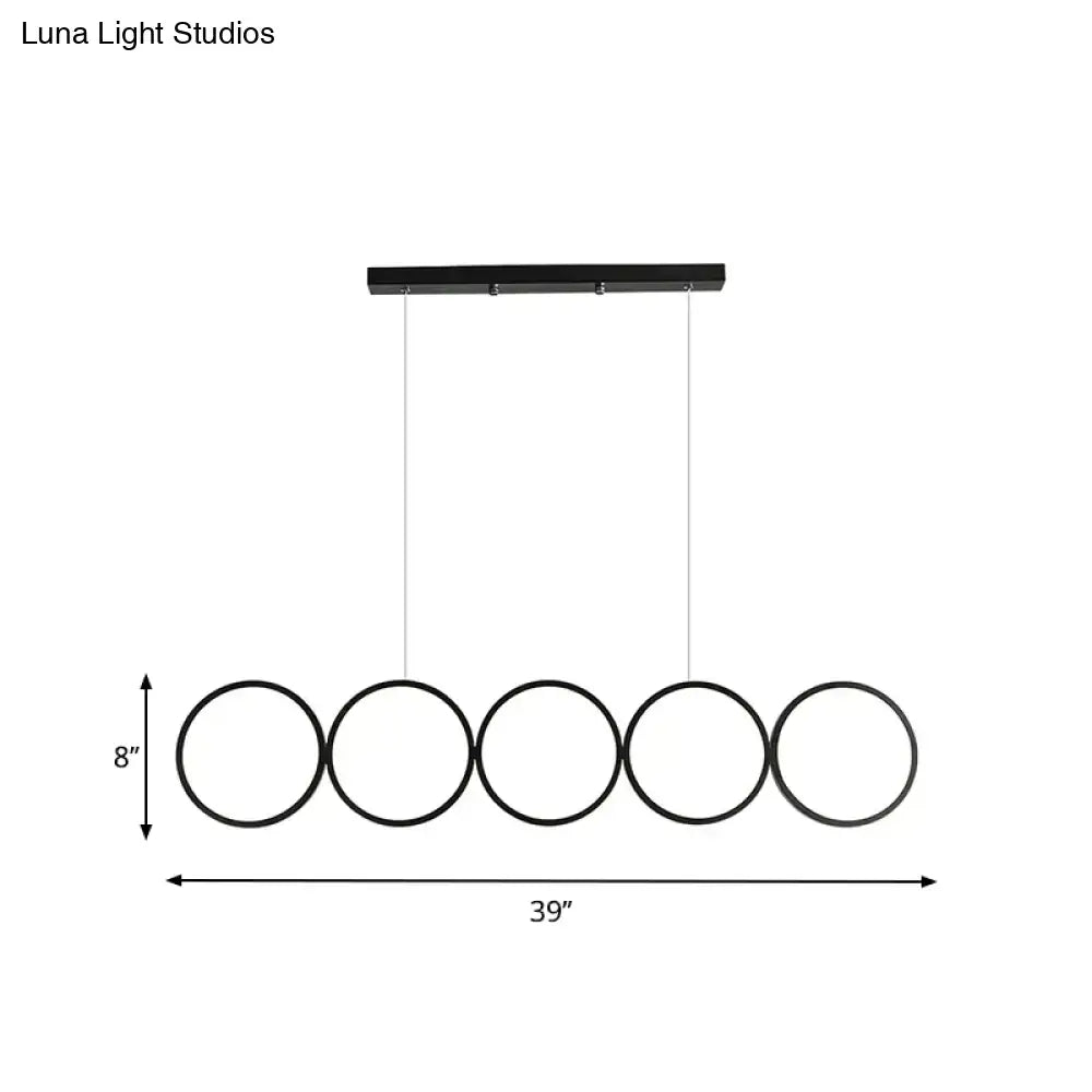 Black Ring LED Pendant