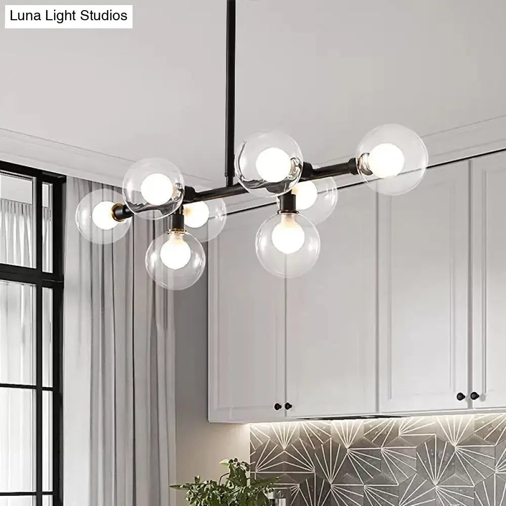 Black Glass Kitchen Chandelier