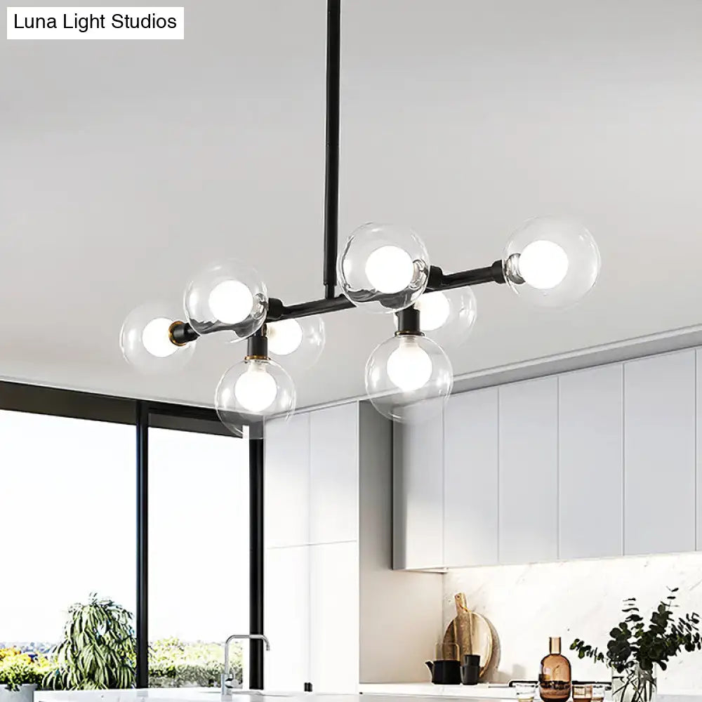 Black Glass Kitchen Chandelier