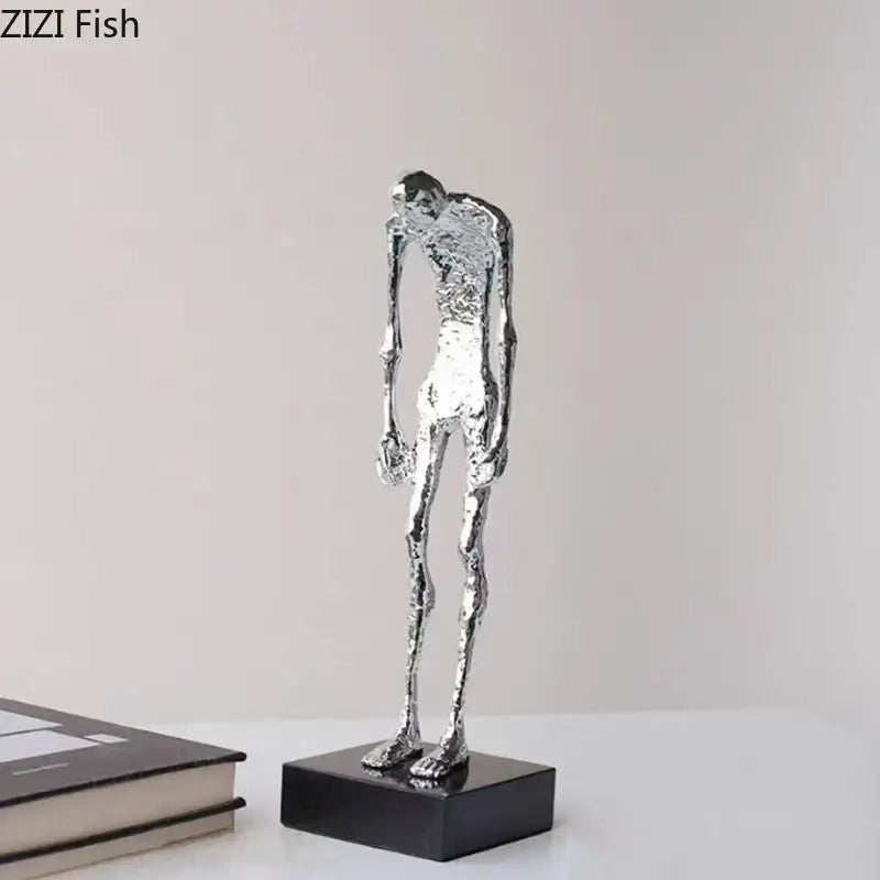 Black Abstract Lovers Sculpture