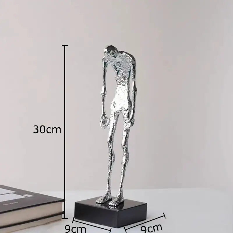 Black Abstract Lovers Sculpture
