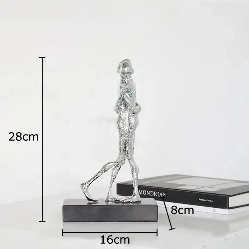 Black Abstract Lovers Sculpture