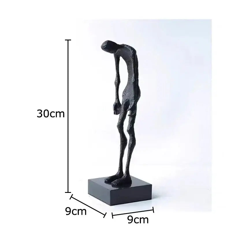 Black Abstract Lovers Sculpture