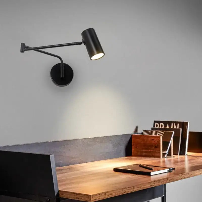 Black Acrylic Adjustable Reading Wall Lamp