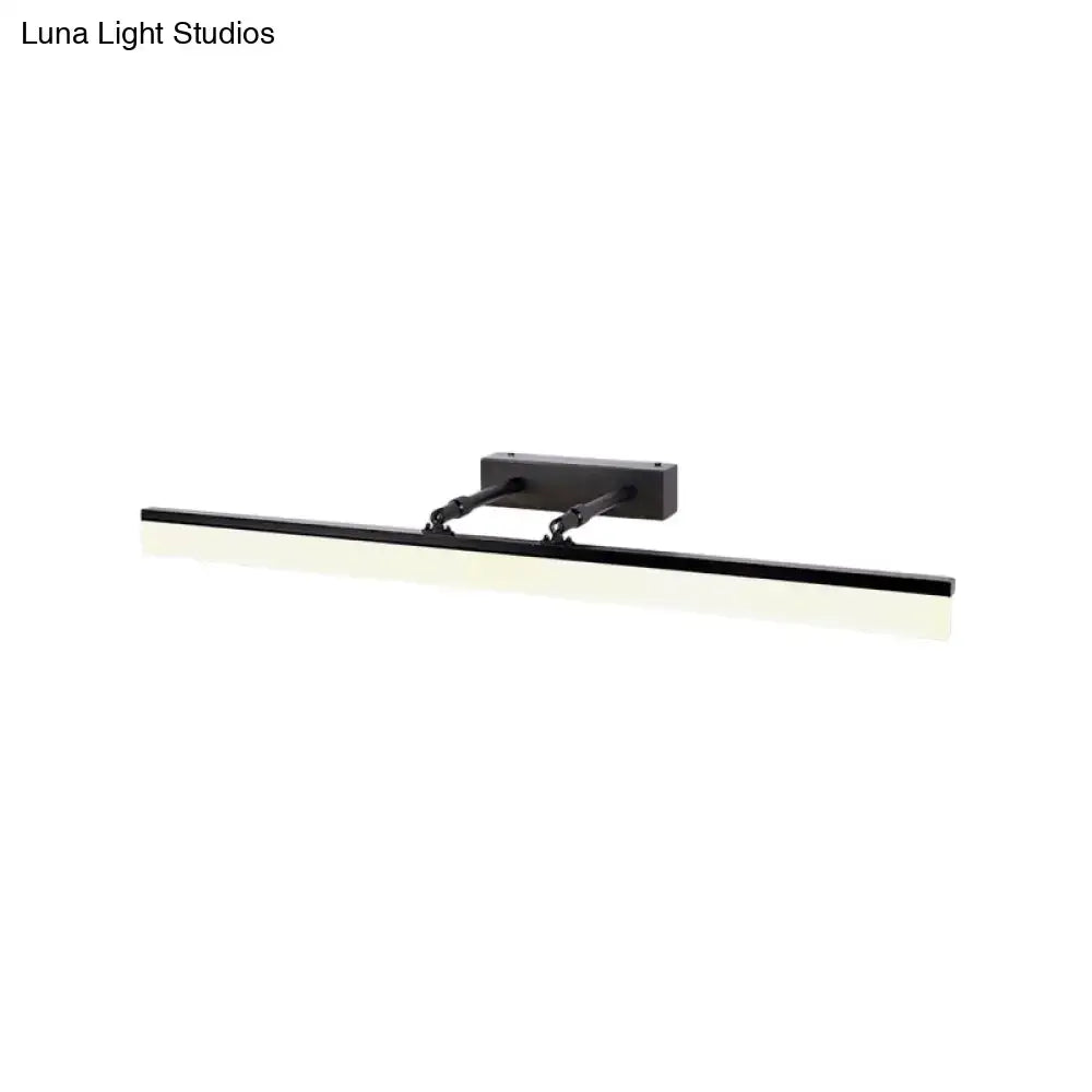 Black LED Acrylic Shade Vanity Sconce
