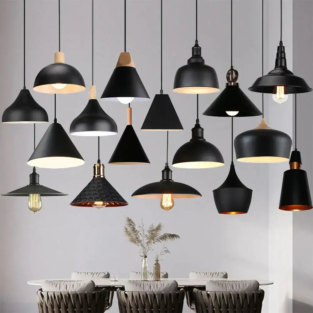 Black Aluminium Pendant Light