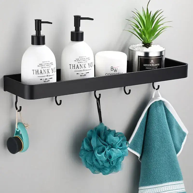 Black Aluminium Shower Hooks
