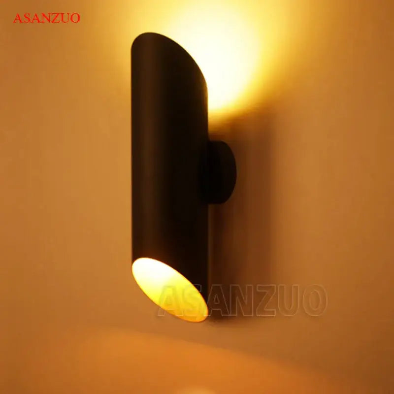 Black Aluminum Tube Wall Lamp
