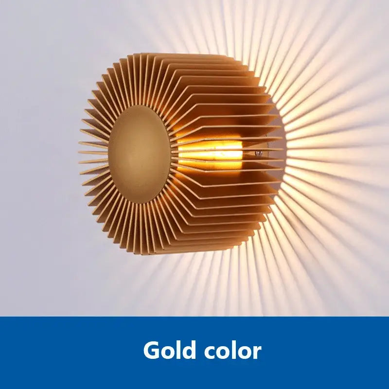 Black Sunburst Wall Sconce