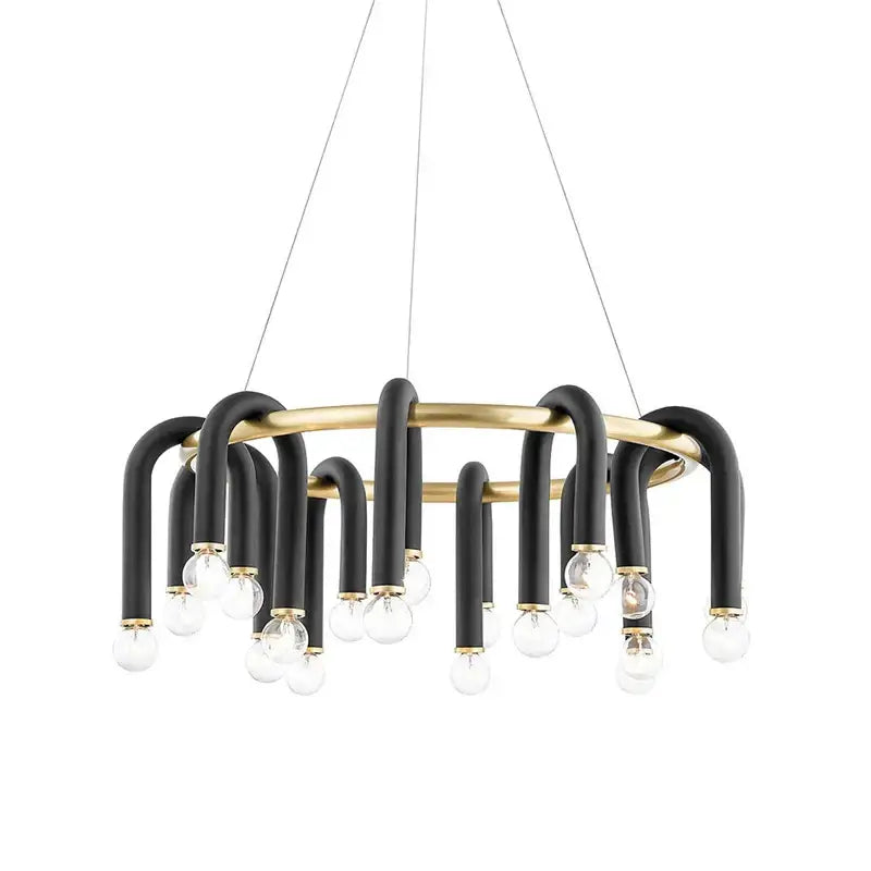 Black Aluminum Tube Chandelier