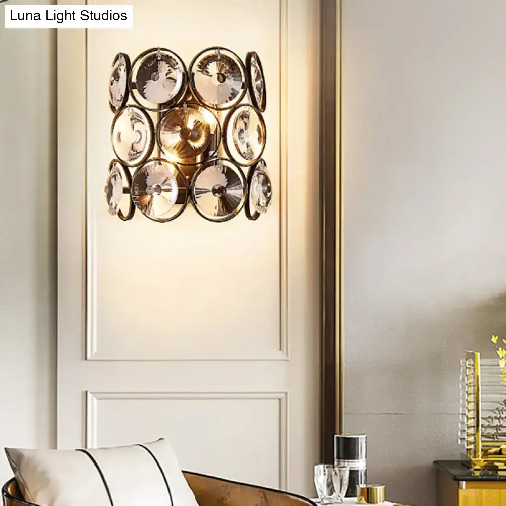 Crystal Brass Wall Sconce
