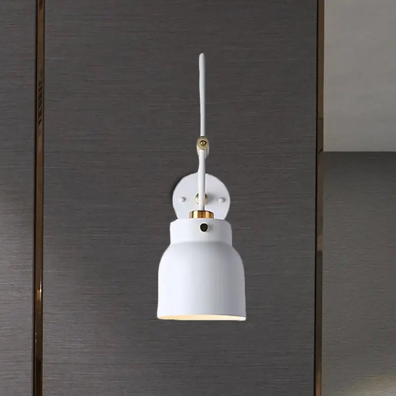 Black Brass Adjustable Dual-Voltage Wall Light