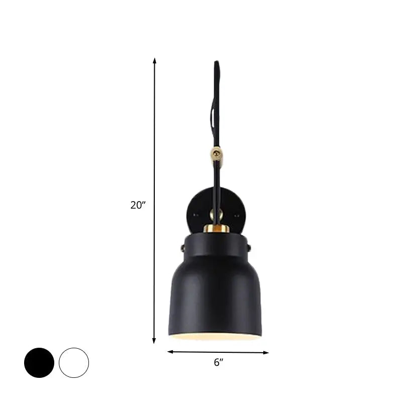 Black Brass Adjustable Dual-Voltage Wall Light