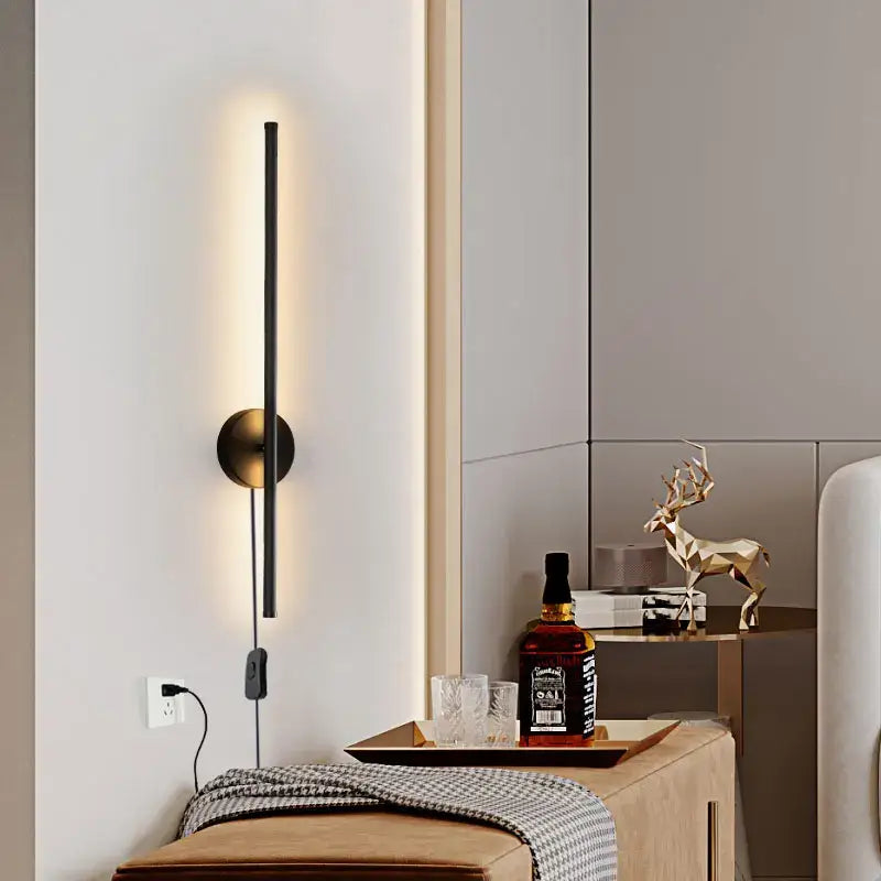 Black Brass 360-Rotate Aluminum Sconce