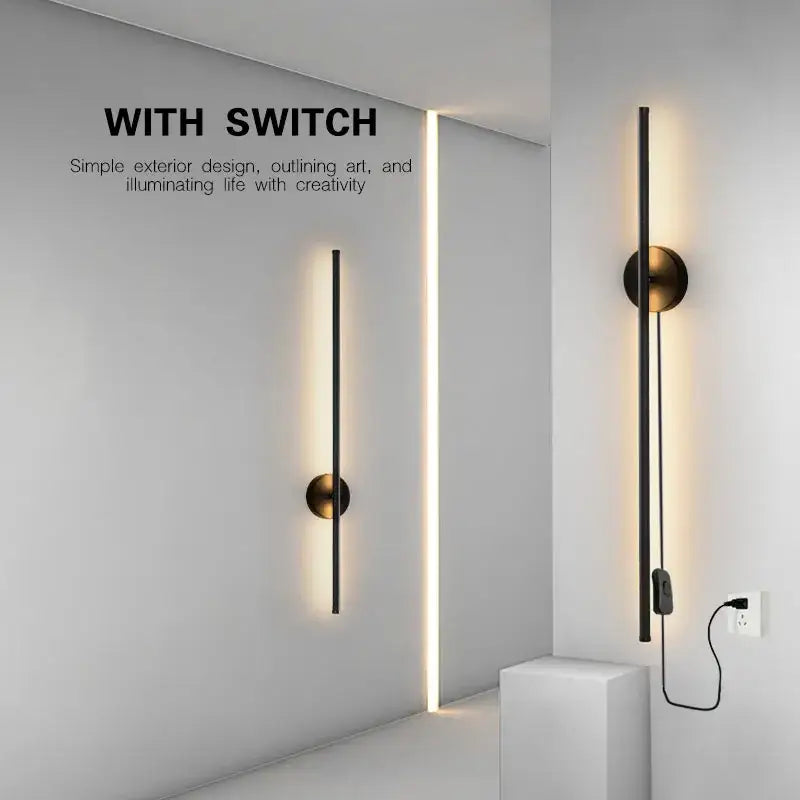 Black Brass 360-Rotate Aluminum Sconce