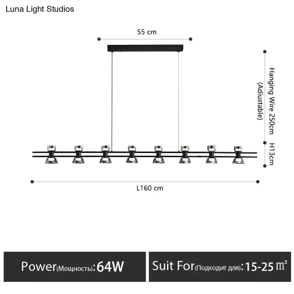 Black Linear LED Lamp