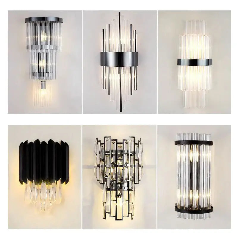 Crystal Glass Wall Sconce