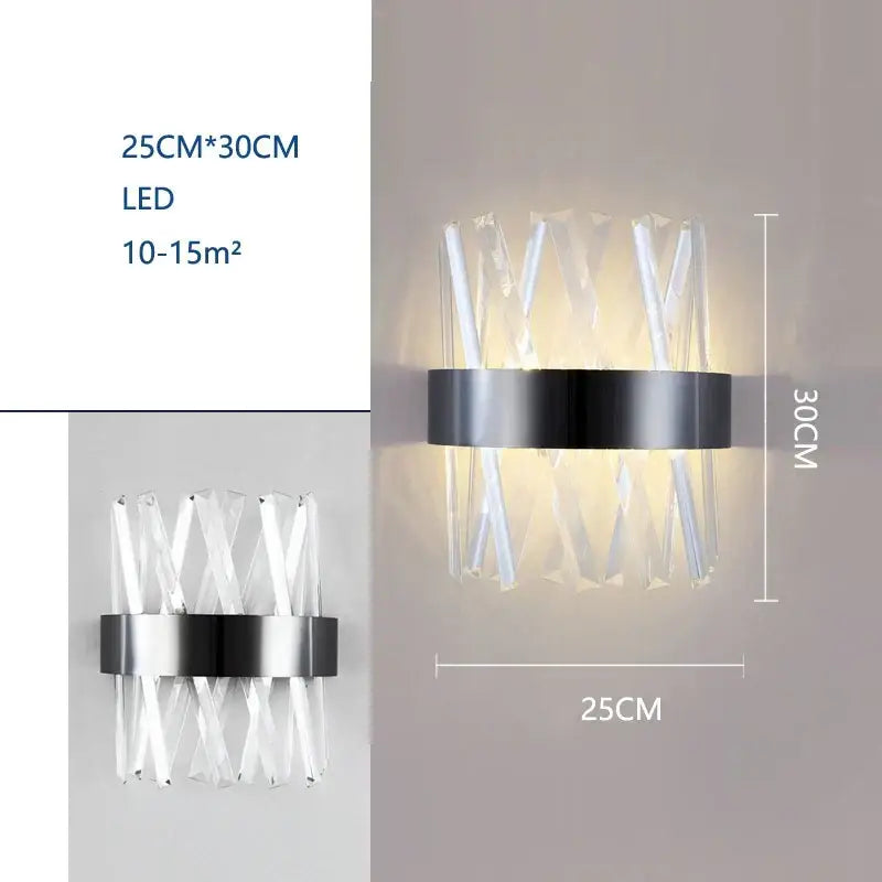 Crystal Glass Wall Sconce
