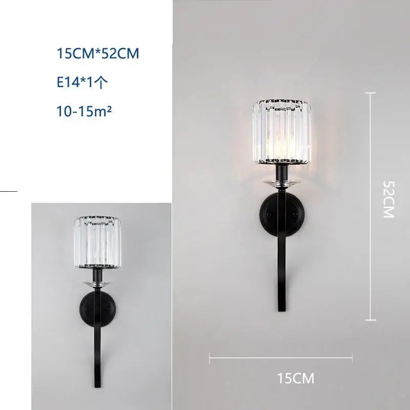 Crystal Glass Wall Sconce