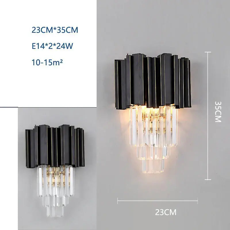 Crystal Glass Wall Sconce
