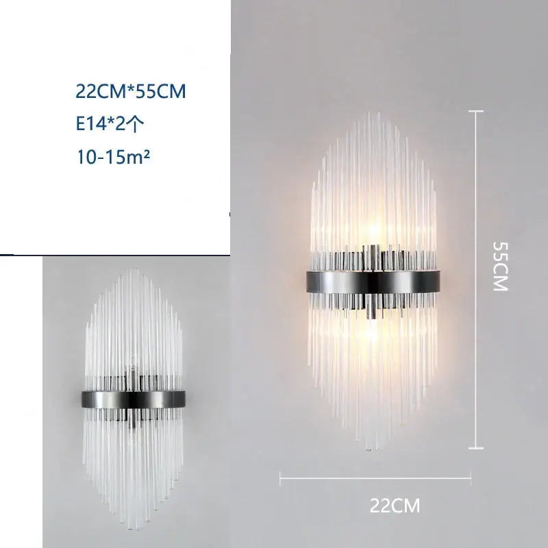 Crystal Glass Wall Sconce