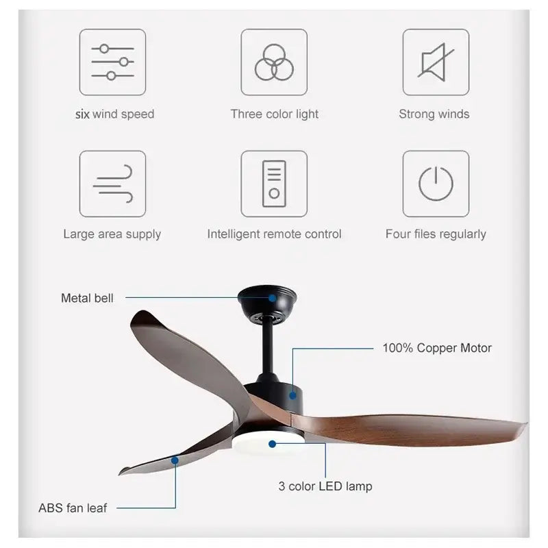 Copper DC Ceiling Fan