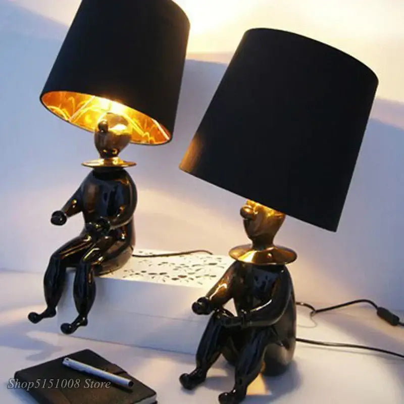 Black Gold Clown Lamp