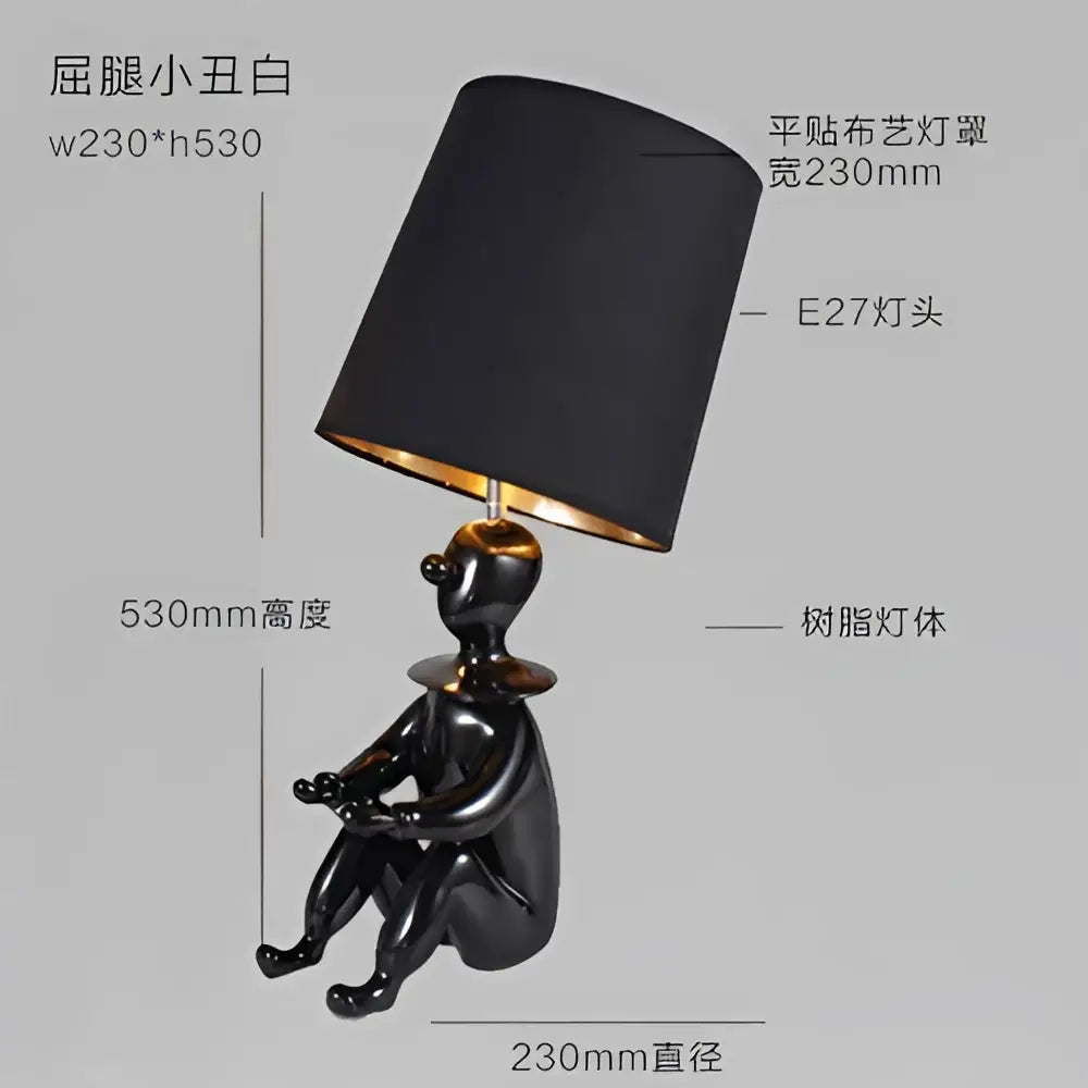 Black Gold Clown Lamp