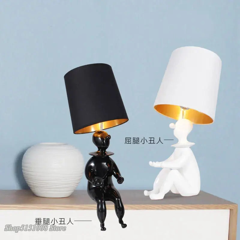 Black Gold Clown Lamp