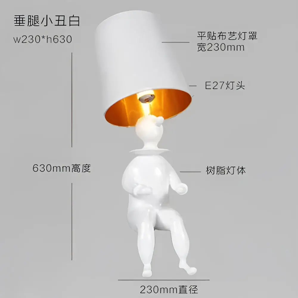 Black Gold Clown Lamp
