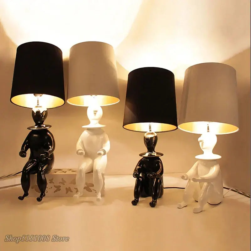 Black Gold Clown Lamp