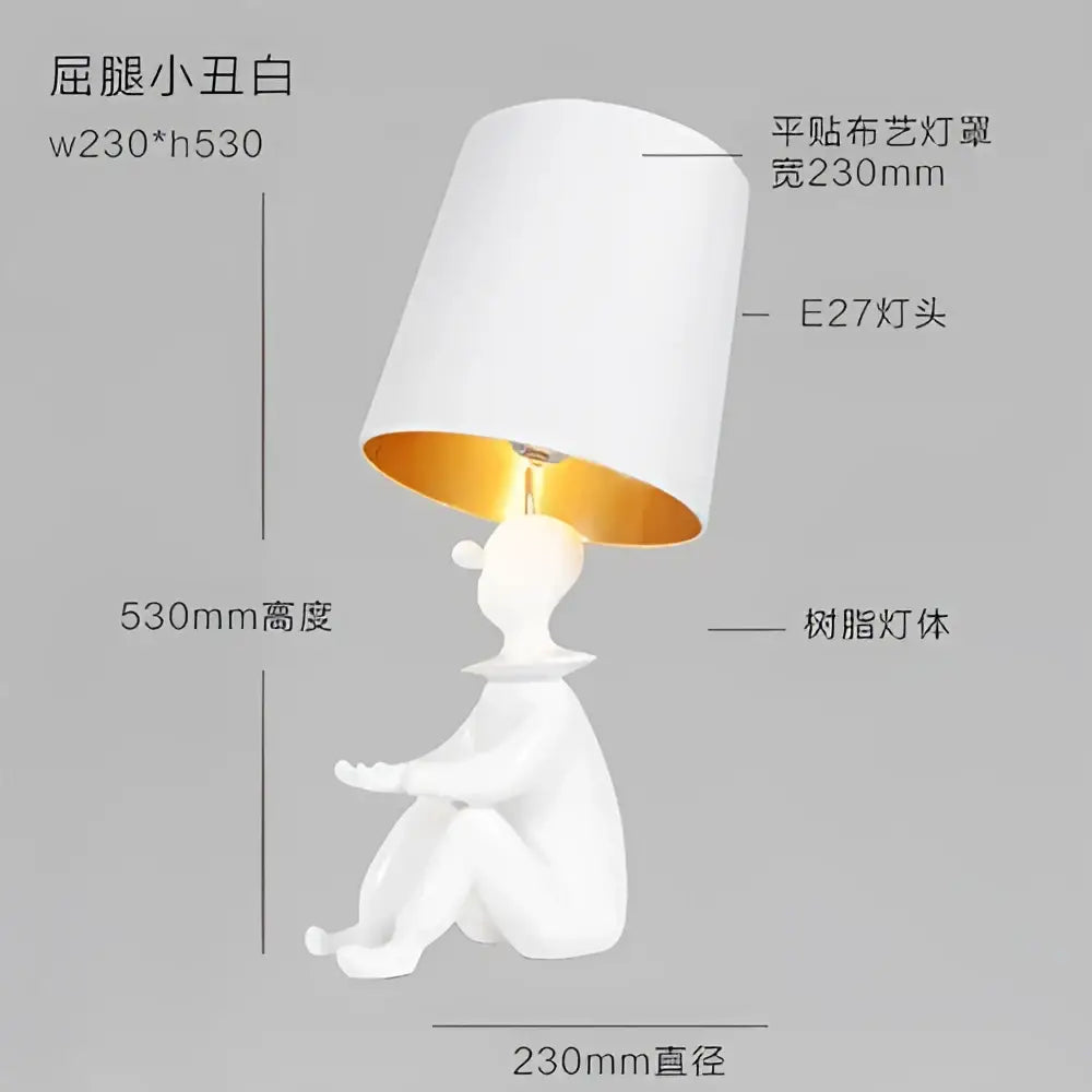 Black Gold Clown Lamp