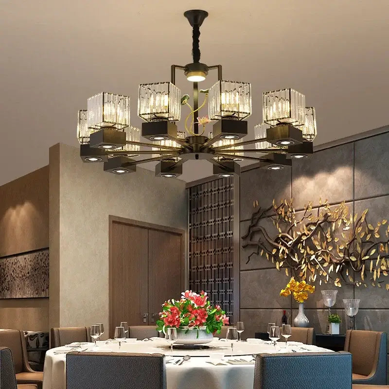 Gold Vine Crystal Chandelier