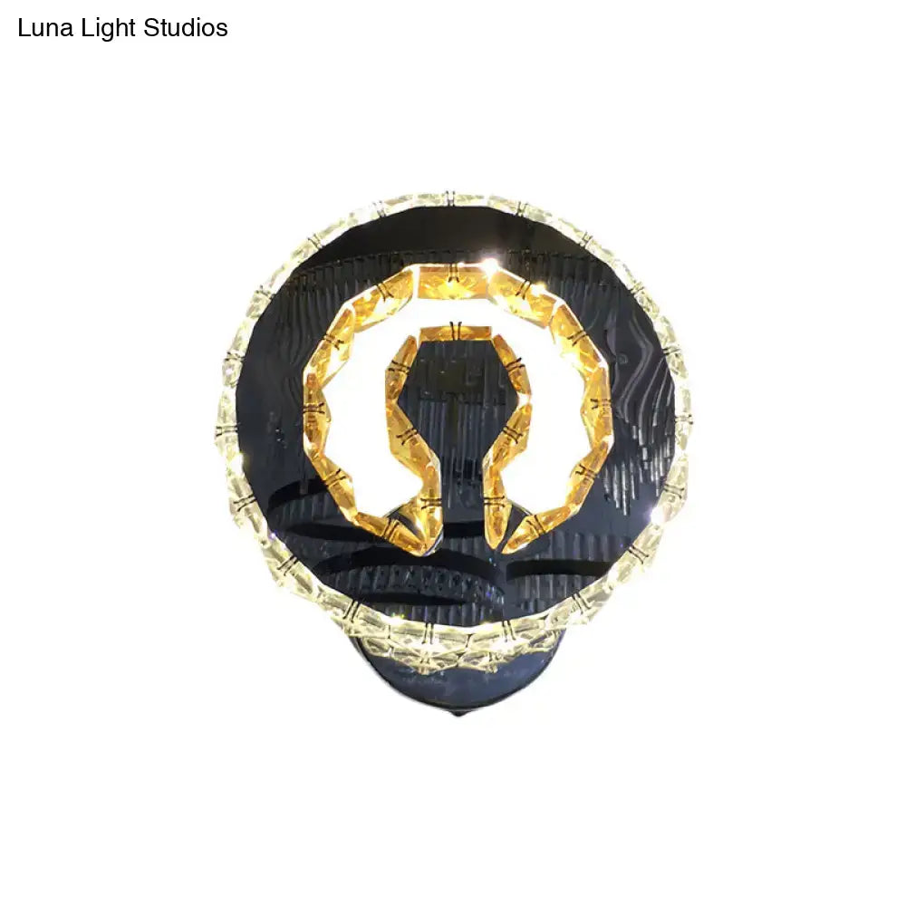 Chrome Beveled Crystal Wall Sconce