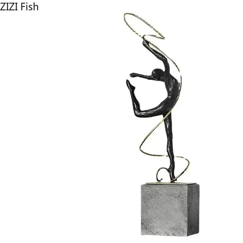 Gold Gymnast Sculpture