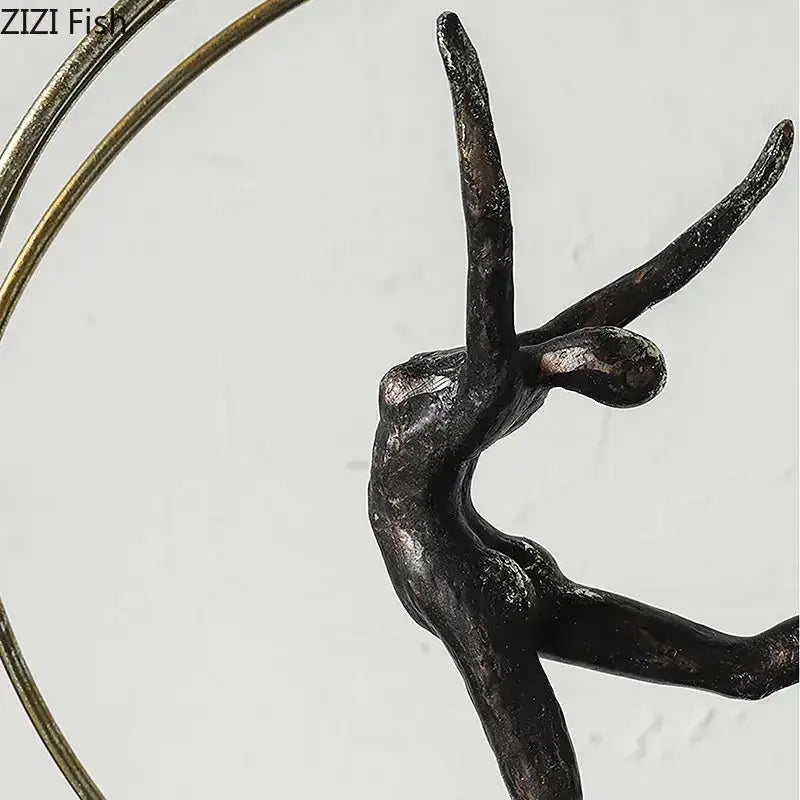 Gold Gymnast Sculpture