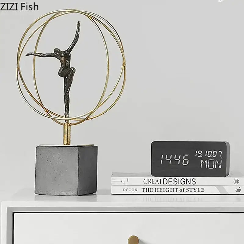 Gold Gymnast Sculpture