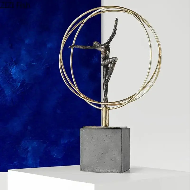 Gold Gymnast Sculpture